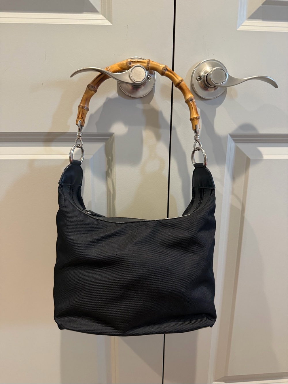 GUCCI Nylon Bamboo Shoulder Bag - Picture 9 of 9